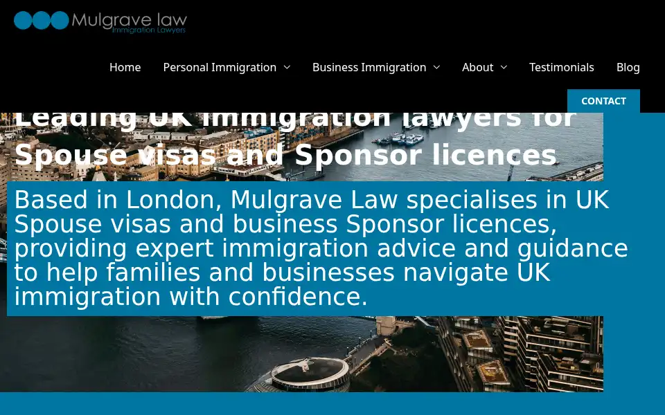 Screenshot of mulgravelaw.co.uk