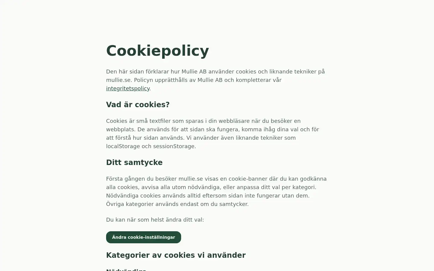 Screenshot of mullie.se