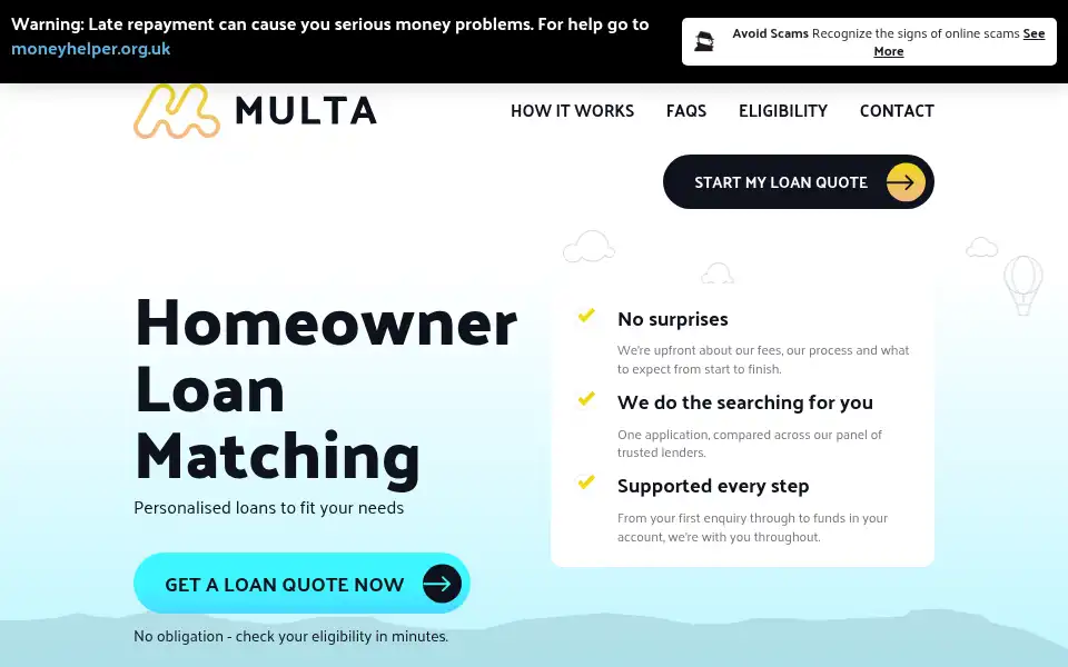 Screenshot of multaloan.co.uk
