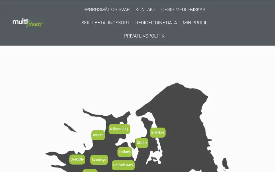 Screenshot of multi-fitness.dk