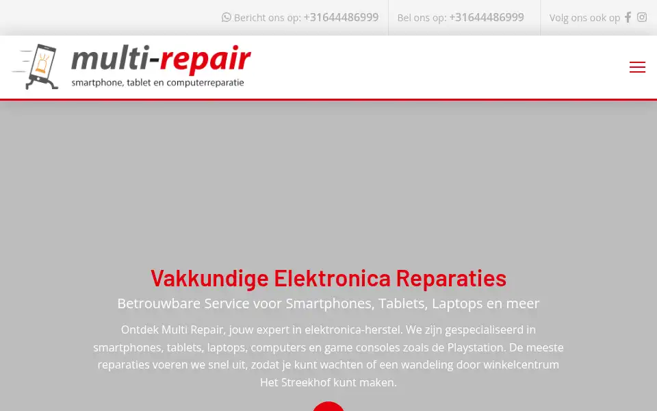 Screenshot of multi-repair.nl