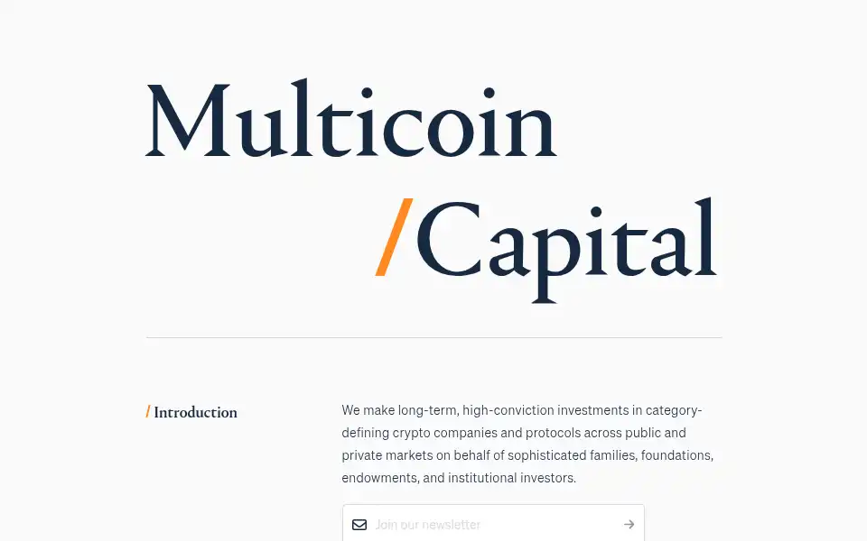Screenshot of multicoin.capital