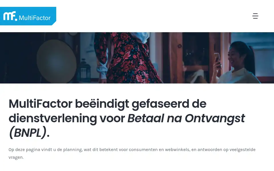 Screenshot of multifactor.nl