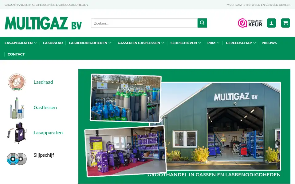 Screenshot of multigaz.nl