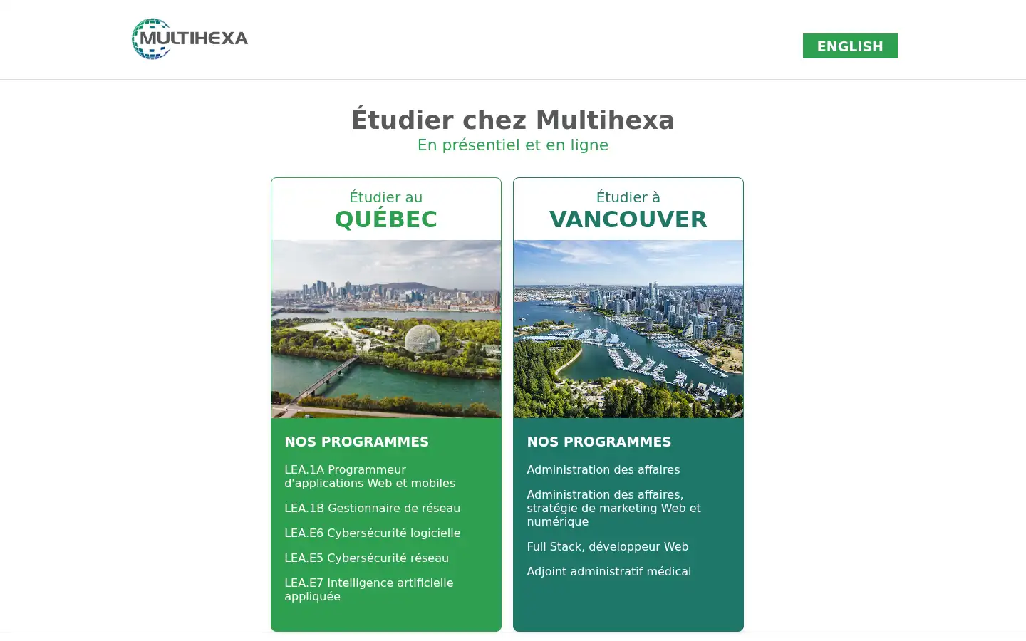 Screenshot of multihexa.ca