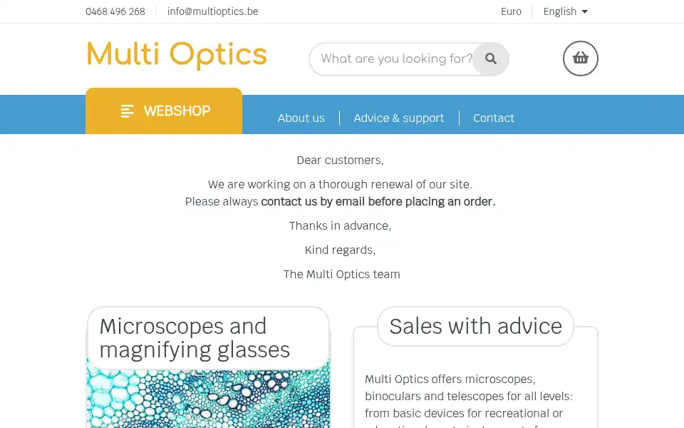 Screenshot of multioptics.be
