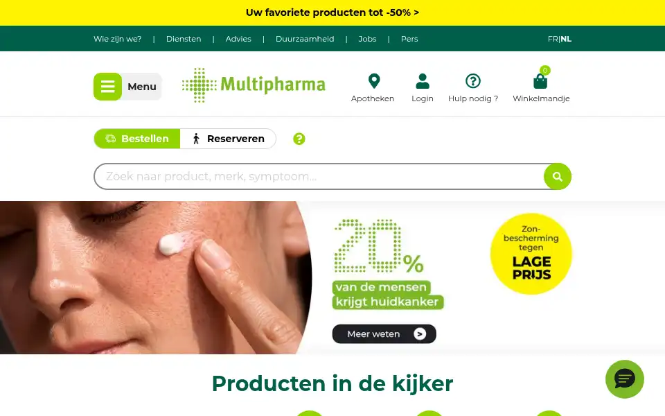 Screenshot of multipharma.be