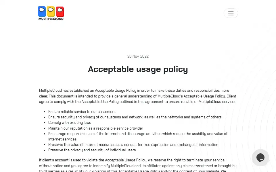 Screenshot of multiplecloud.com