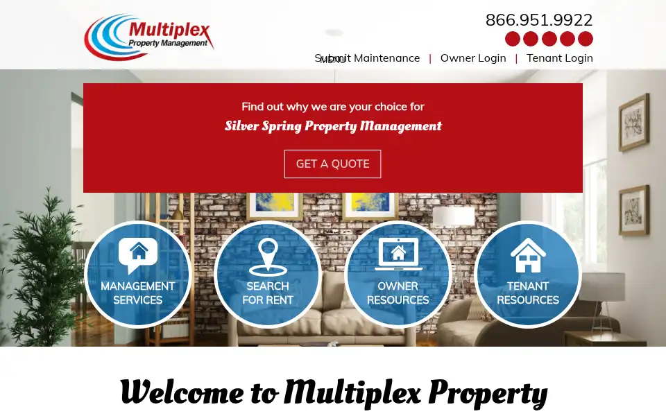 Screenshot of multiplexpropertymanagement.com