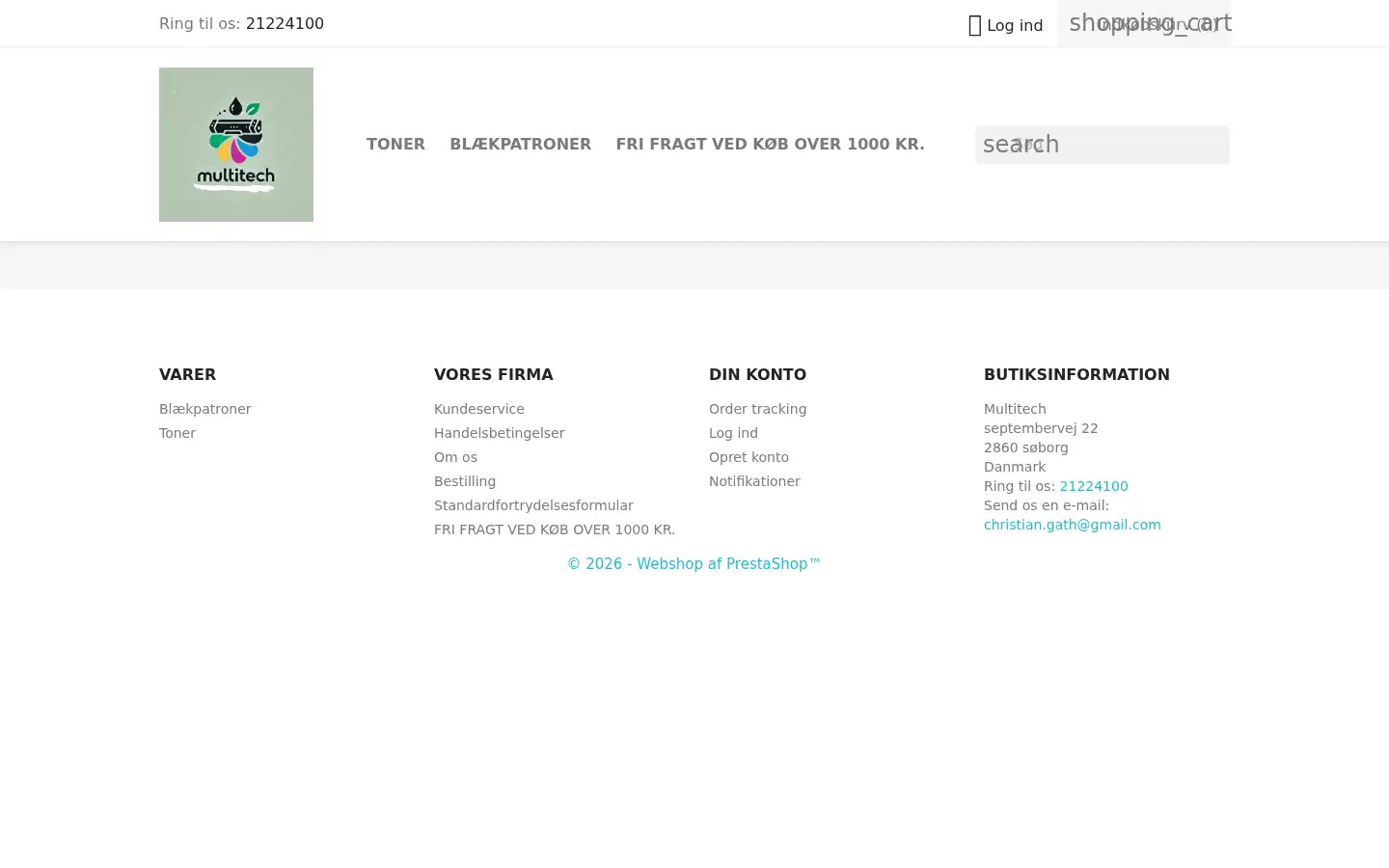 Screenshot of multitech.dk