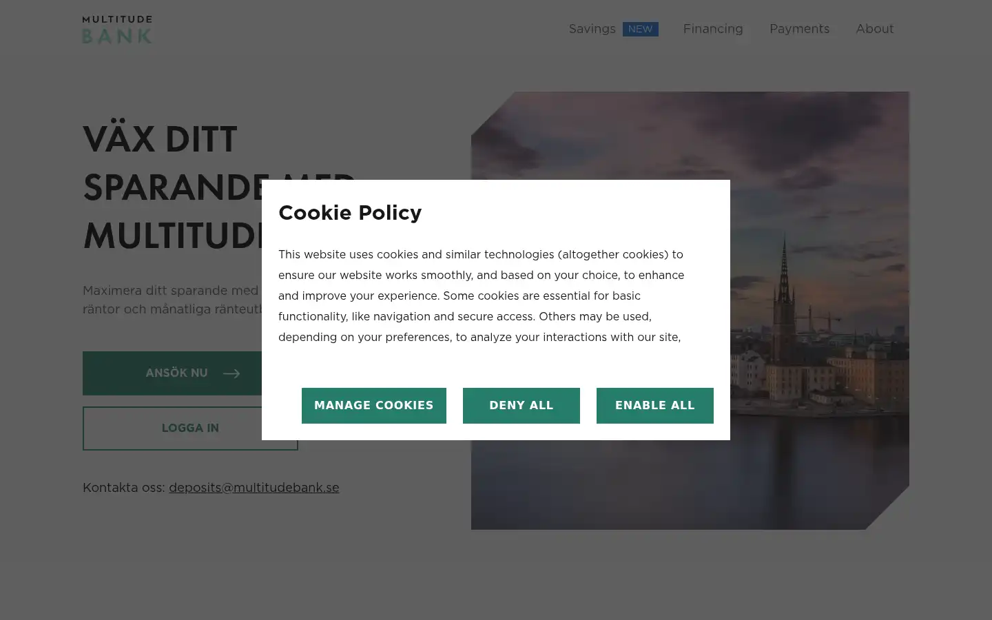 Screenshot of multitudebank.se