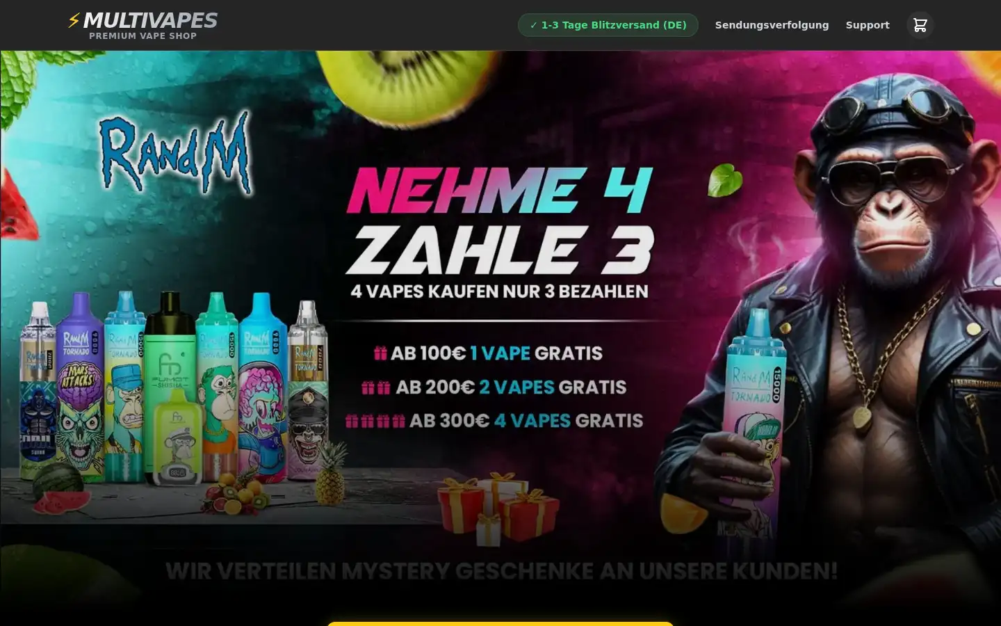 Screenshot of multivapes.net