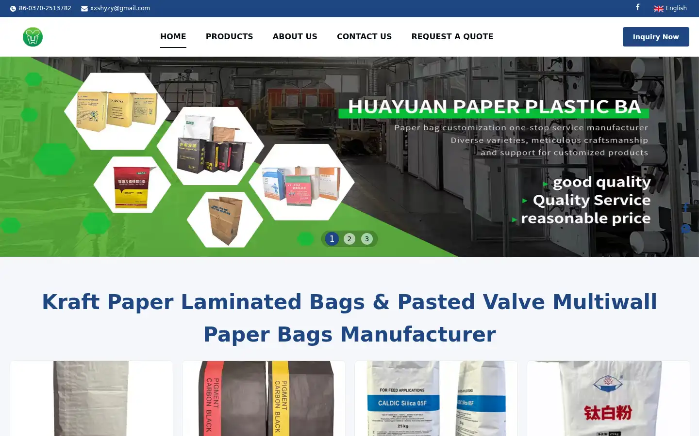 Screenshot of multiwall-paperbag.com