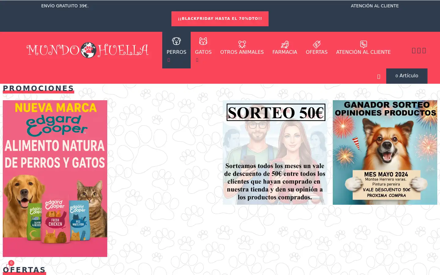Screenshot of mundohuella.com