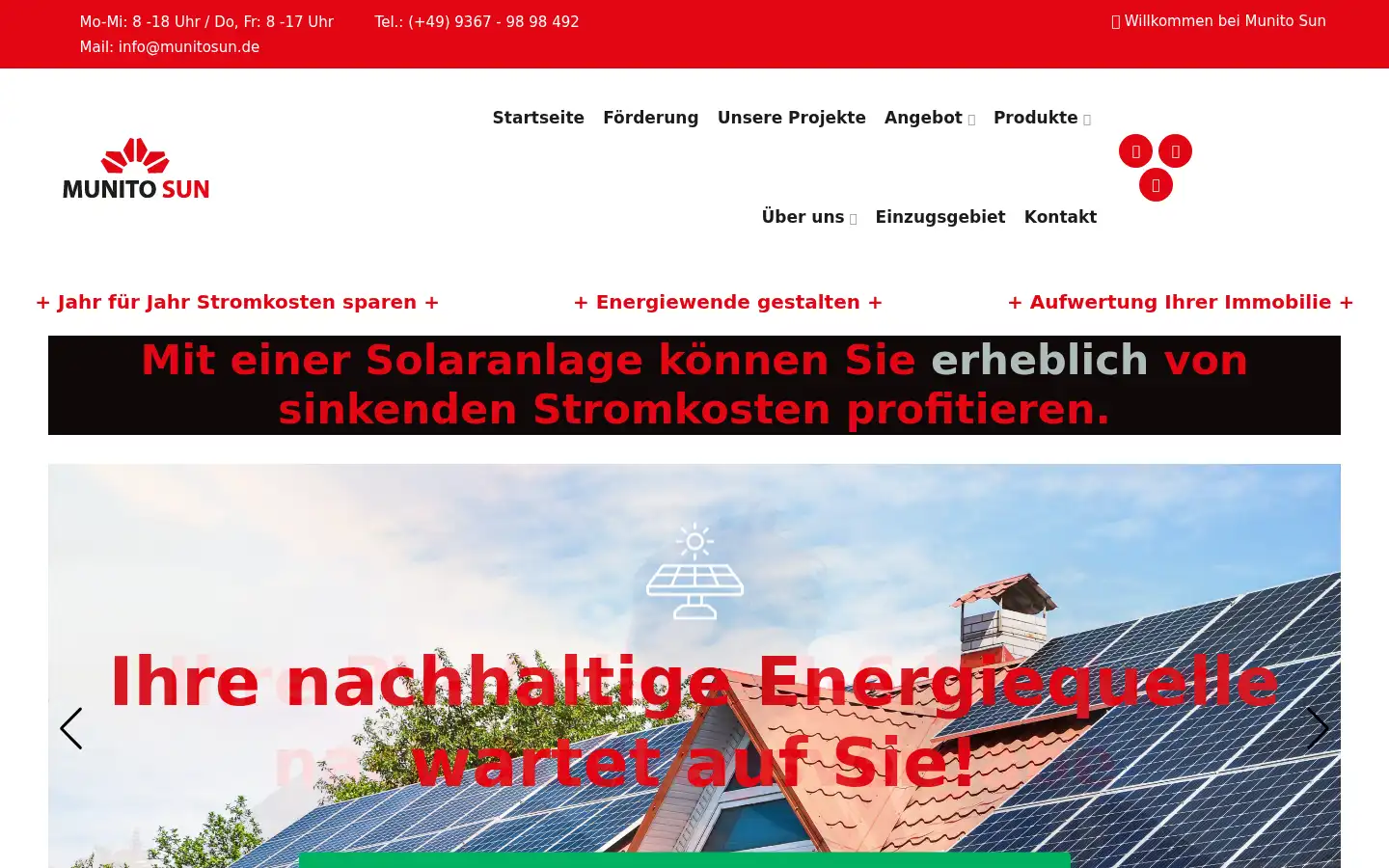 Screenshot of munitosun.de