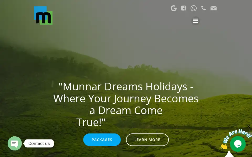 Screenshot of munnardreamsholidays.com