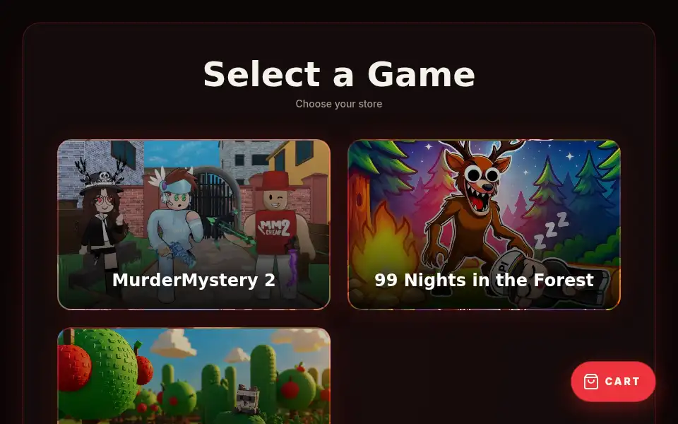 Screenshot of murdery.store