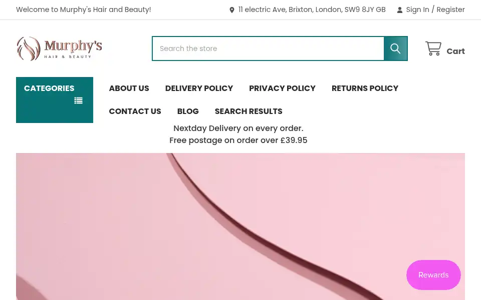 Screenshot of murphysbeauty.co.uk