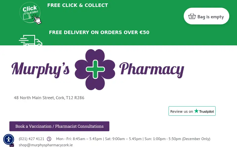Screenshot of murphyspharmacycork.ie