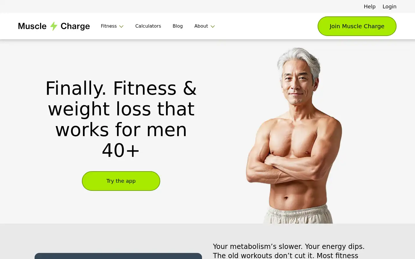 Screenshot of musclecharge.app