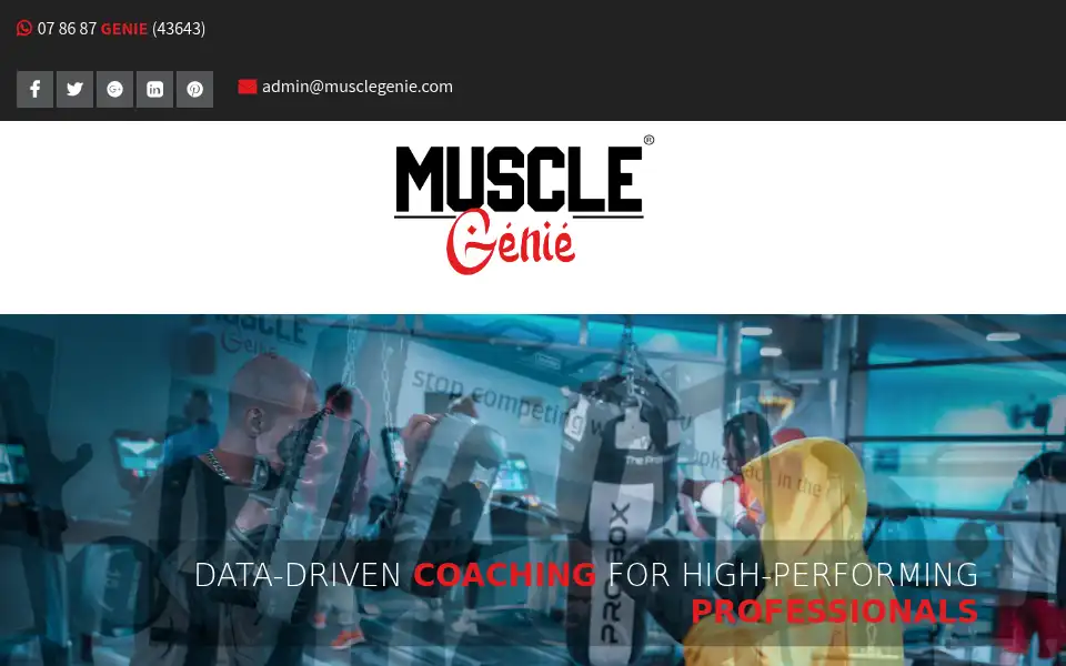 Screenshot of musclegenie.com