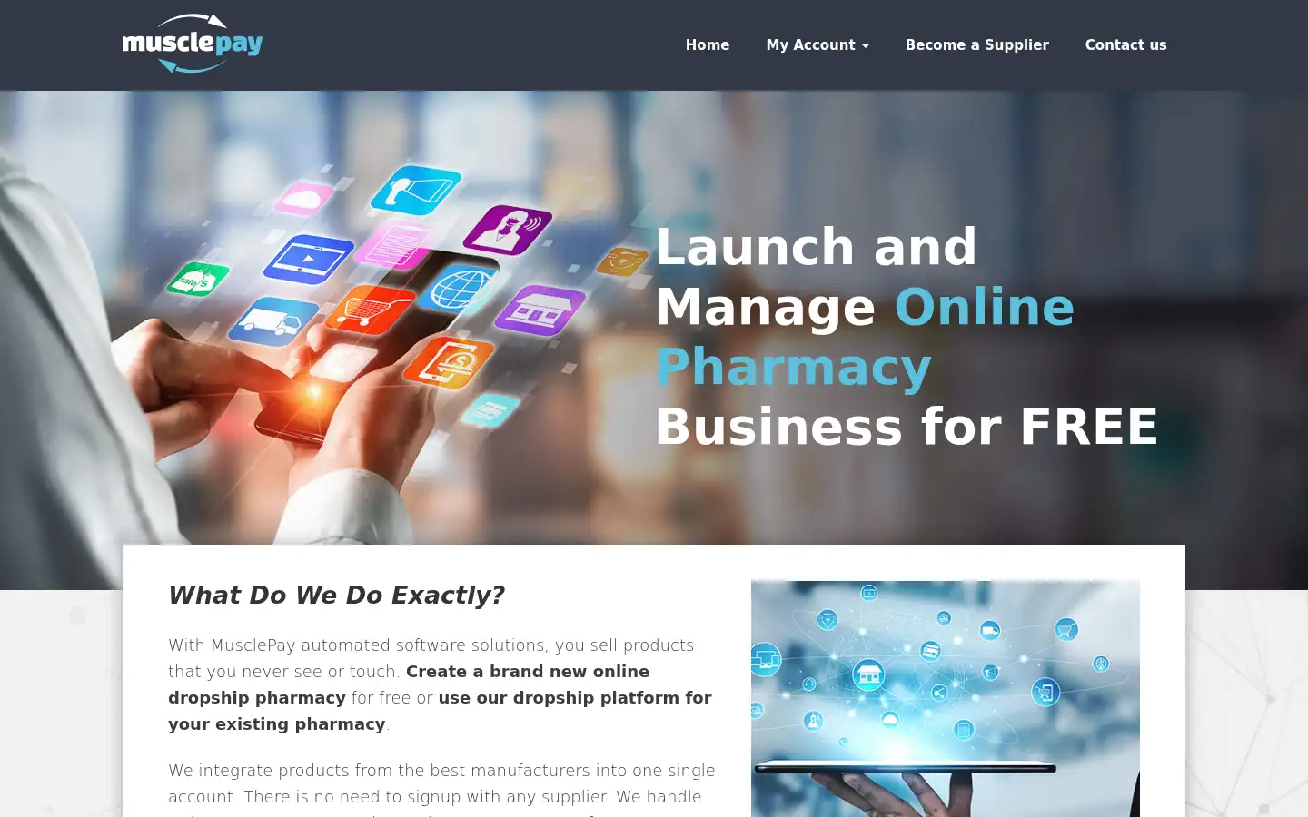 Screenshot of musclepay.com
