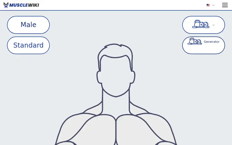 Screenshot of musclewiki.com