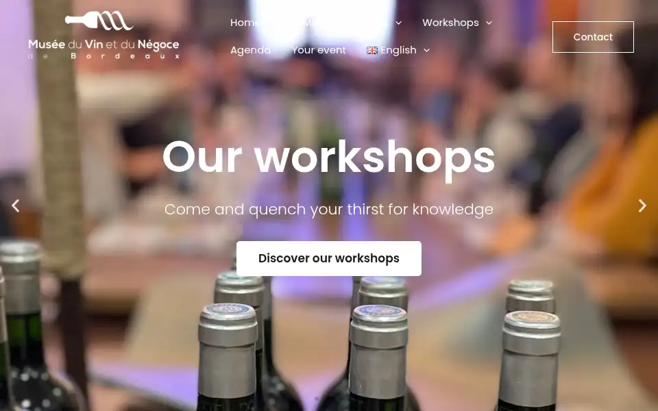 Screenshot of museeduvinbordeaux.com