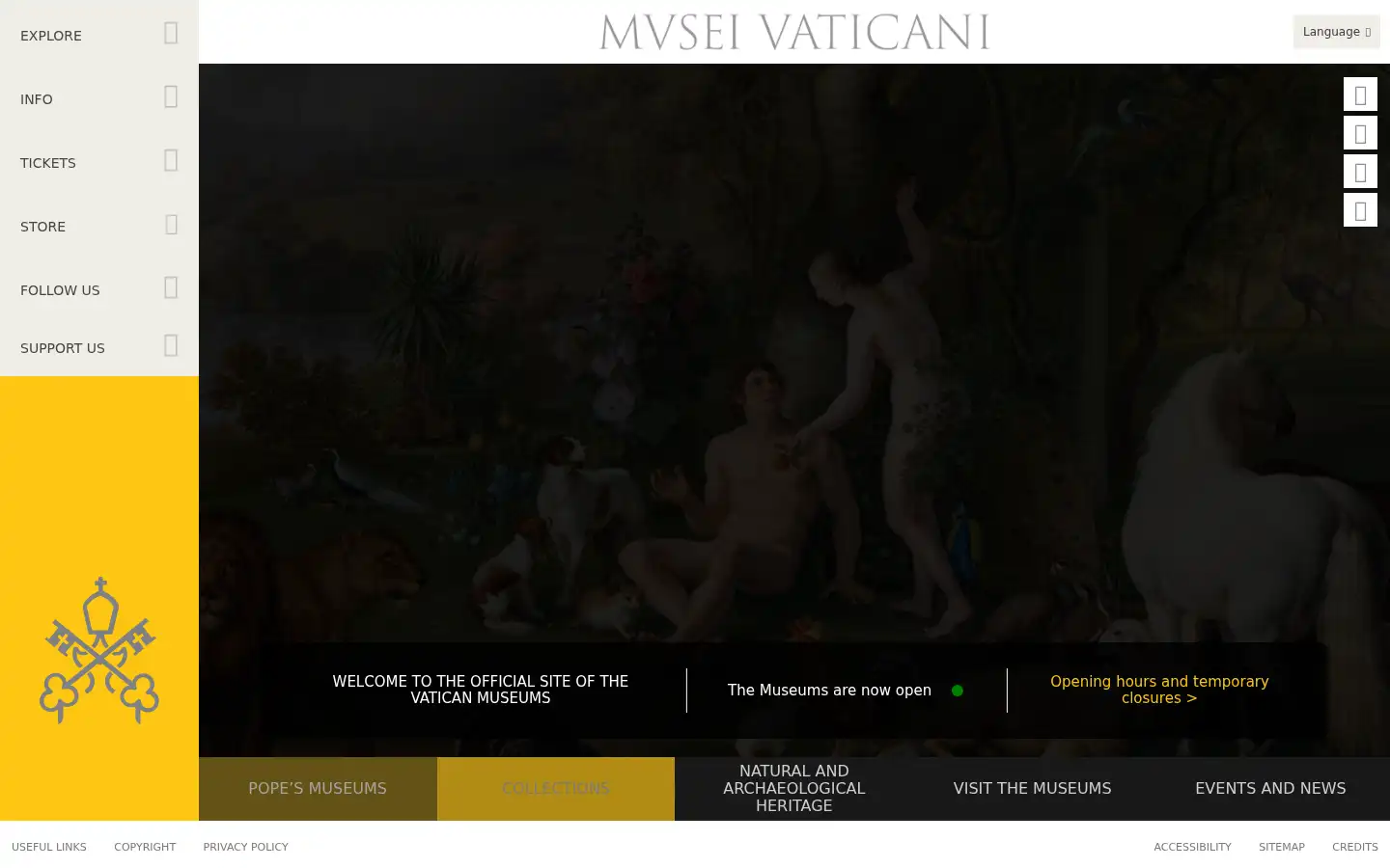 Screenshot of museivaticani.va
