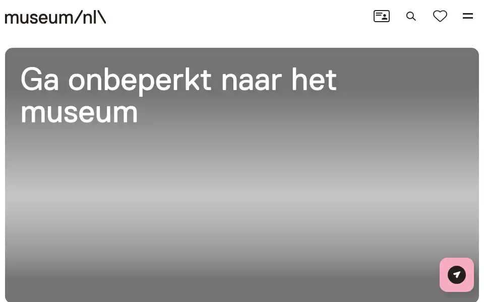 Screenshot of museumkaart.nl