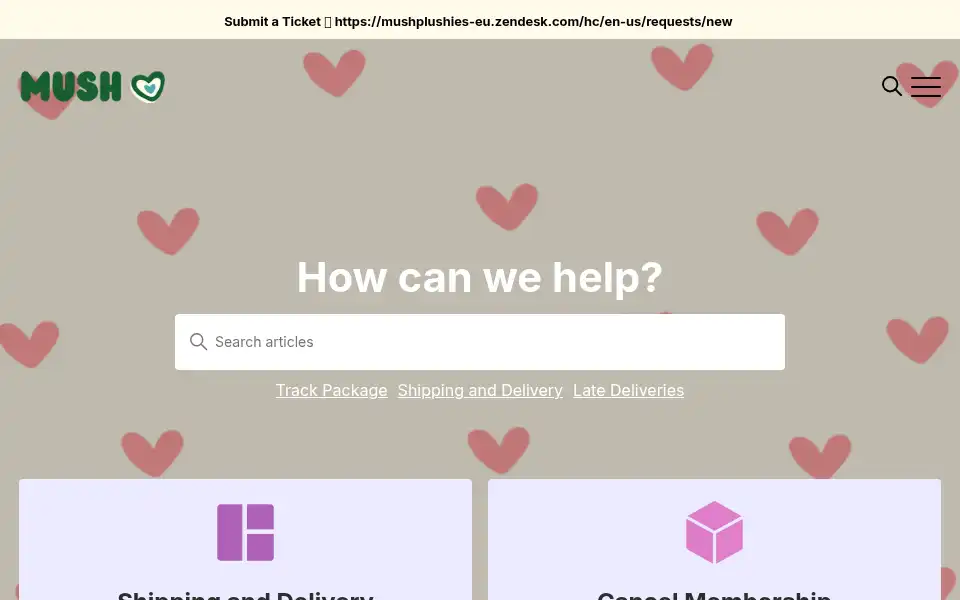 Screenshot of mushplushies.eu