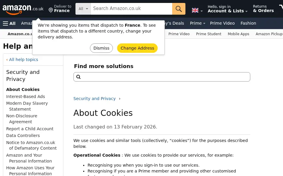 Screenshot of music.amazon.co.uk