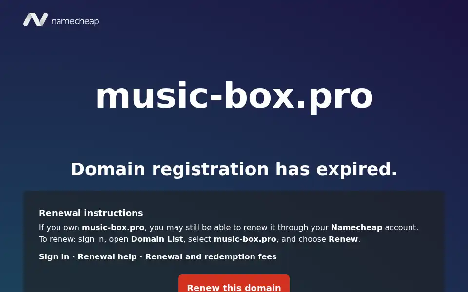 Screenshot of music-box.pro