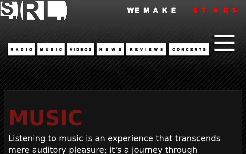 Screenshot of music.skunkradiolive.com