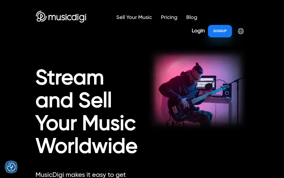 Screenshot of musicdigi.com