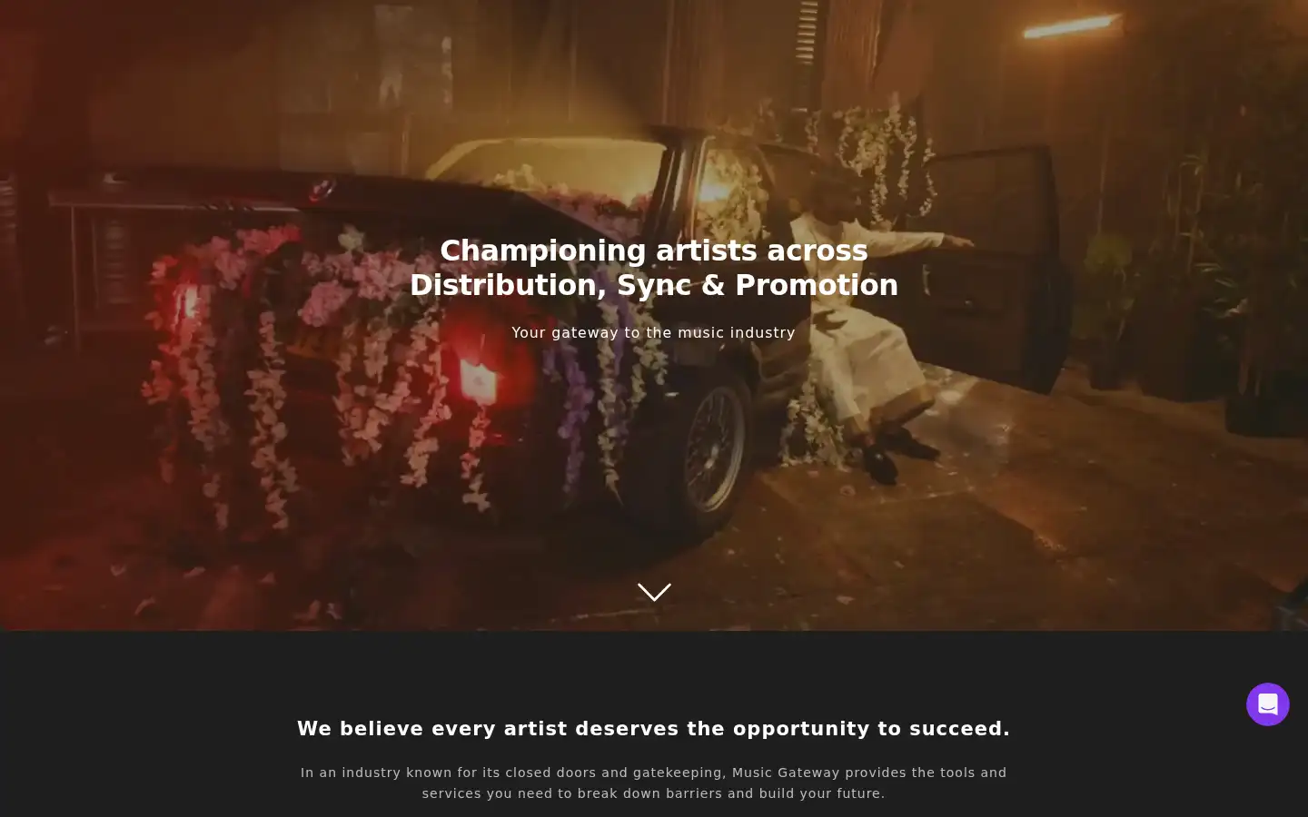 Screenshot of musicgateway.com