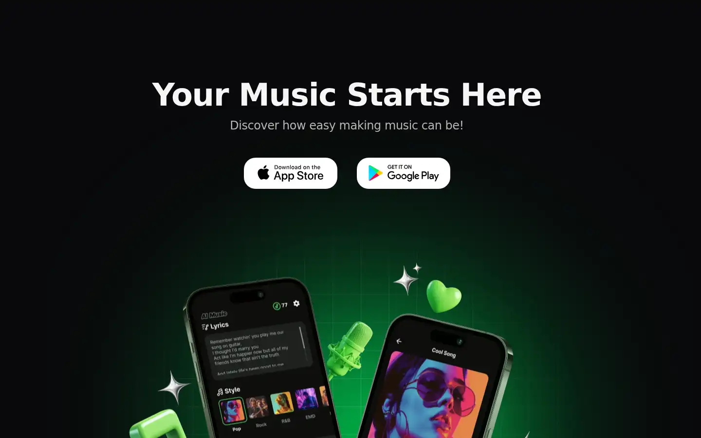 Screenshot of musicgen.space