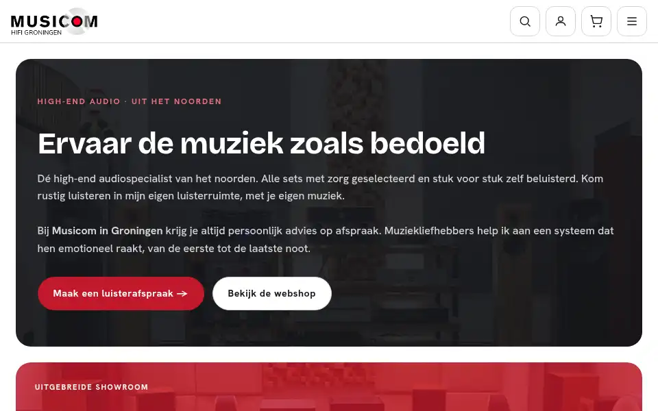 Screenshot of musicom.nl
