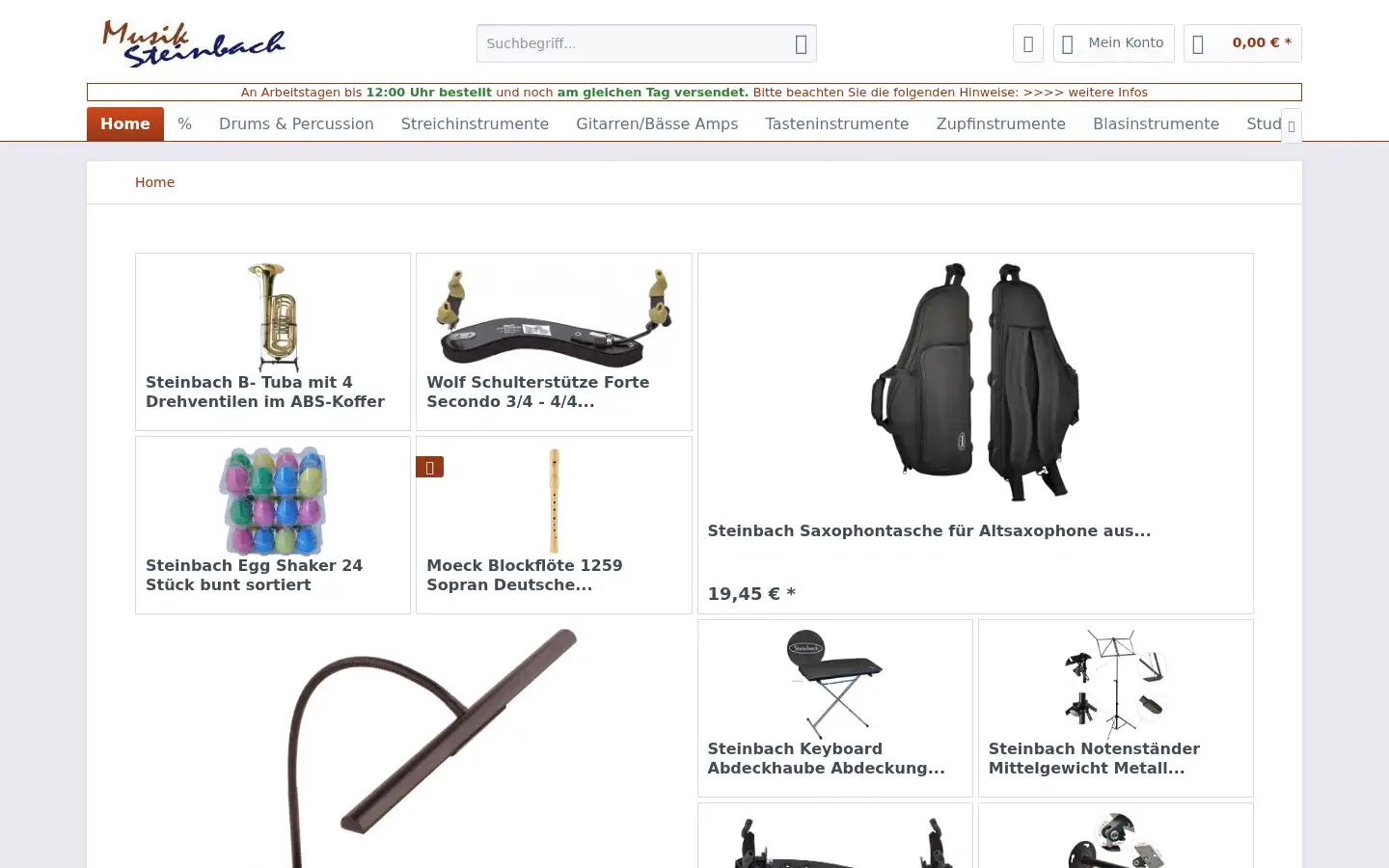 Screenshot of musik-steinbach.de