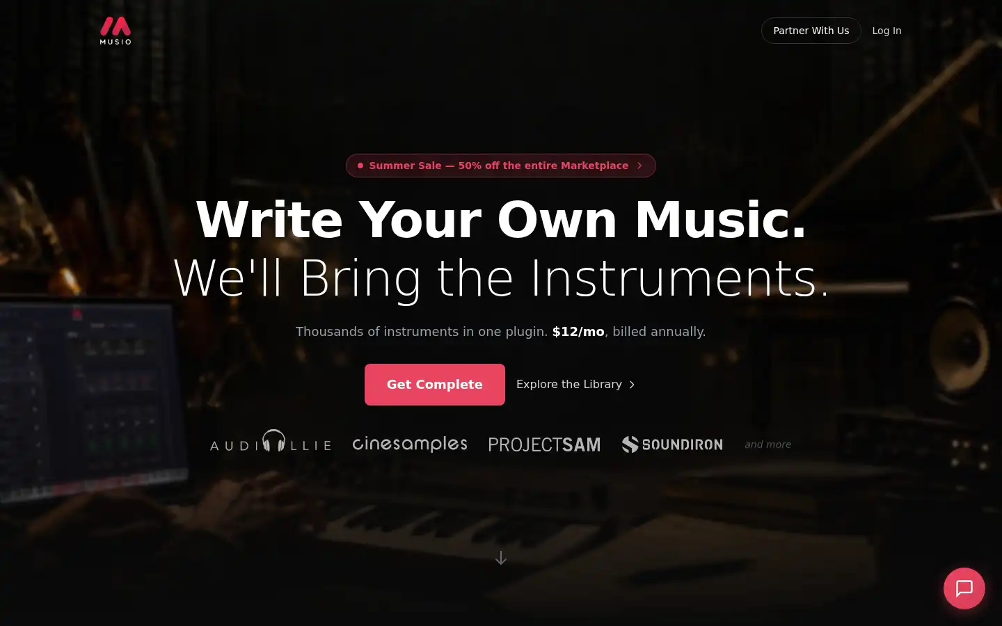 Screenshot of musio.com