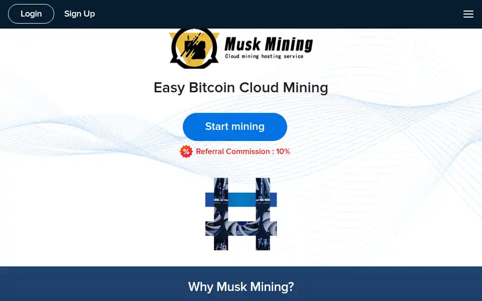 Screenshot of muskmining.cloud