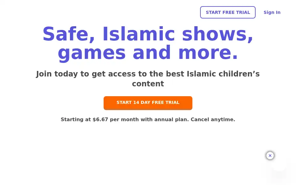 Screenshot of muslimkids.tv