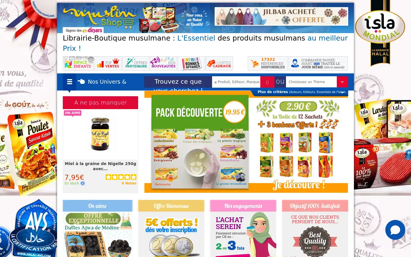 Screenshot of muslimshop.fr