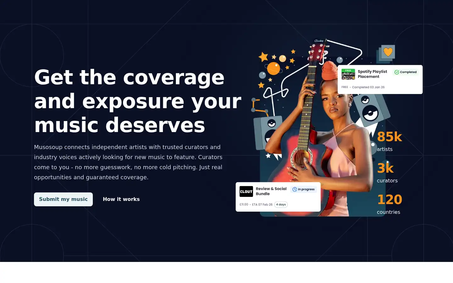 Screenshot of musosoup.com