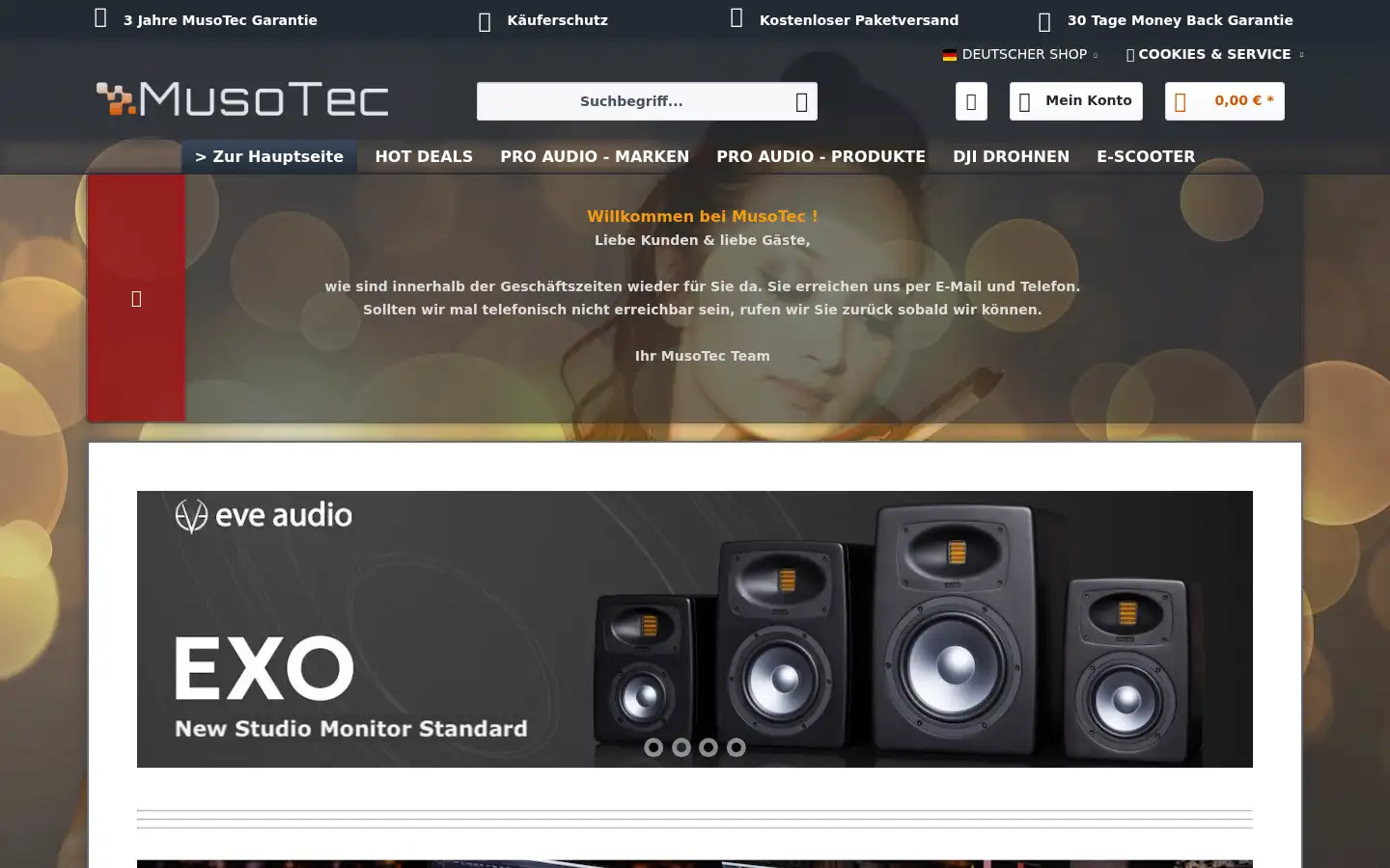 Screenshot of musotec.de