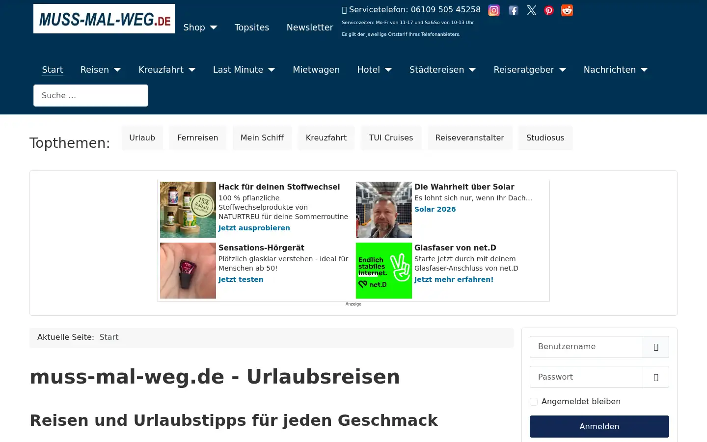 Screenshot of muss-mal-weg.de