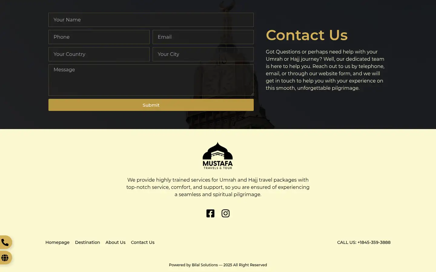Screenshot of mustafatravelsandtour.com
