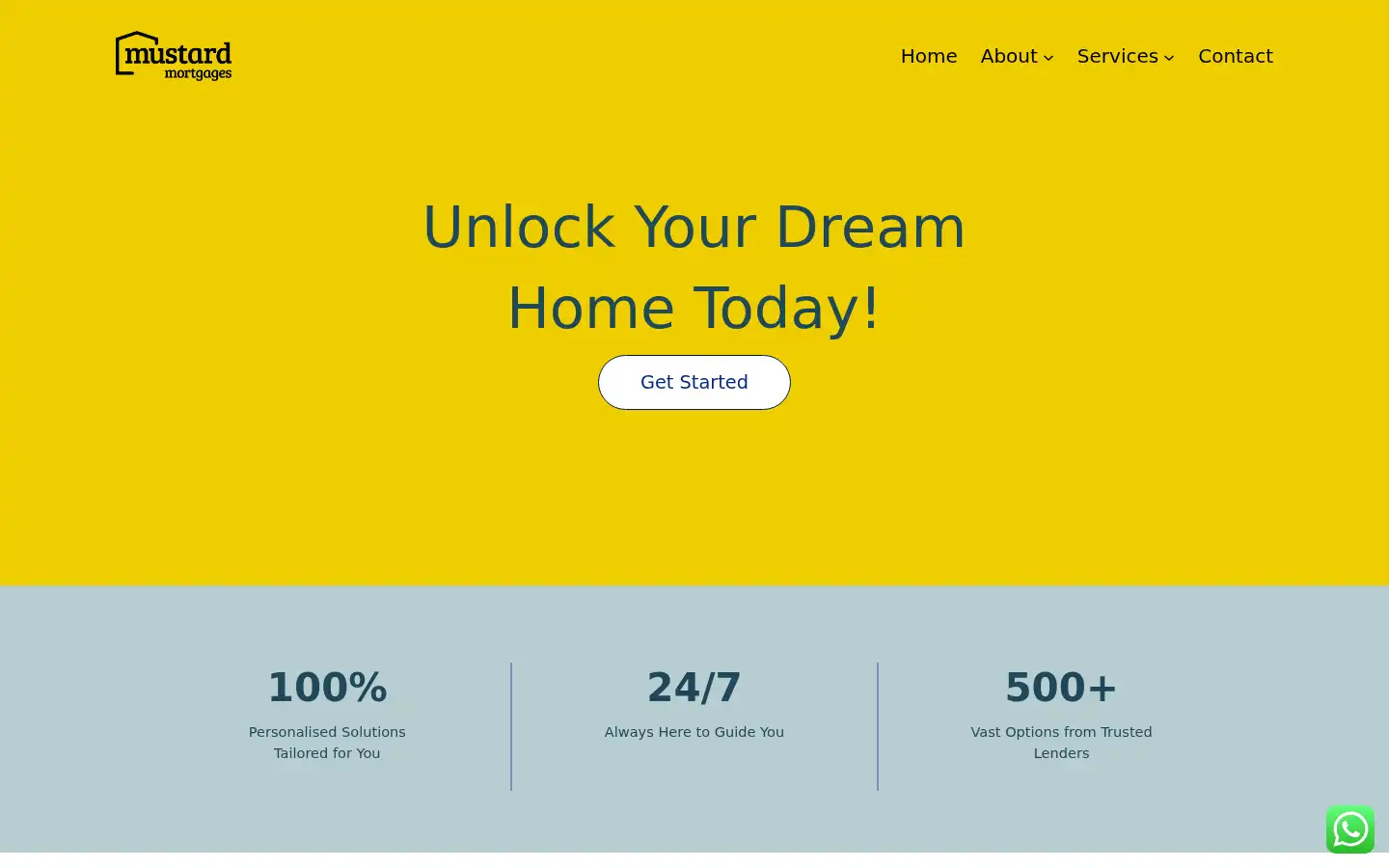 Screenshot of mustardmortgages.co.uk