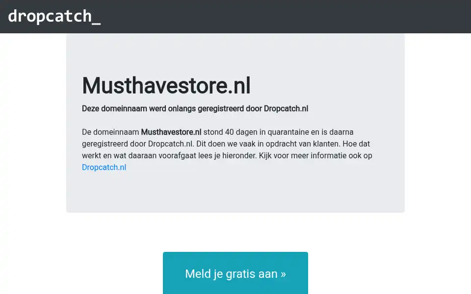 Screenshot of musthavestore.nl