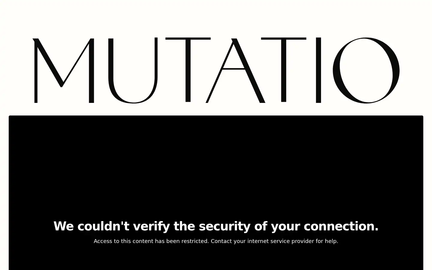 Screenshot of mutatio.agency